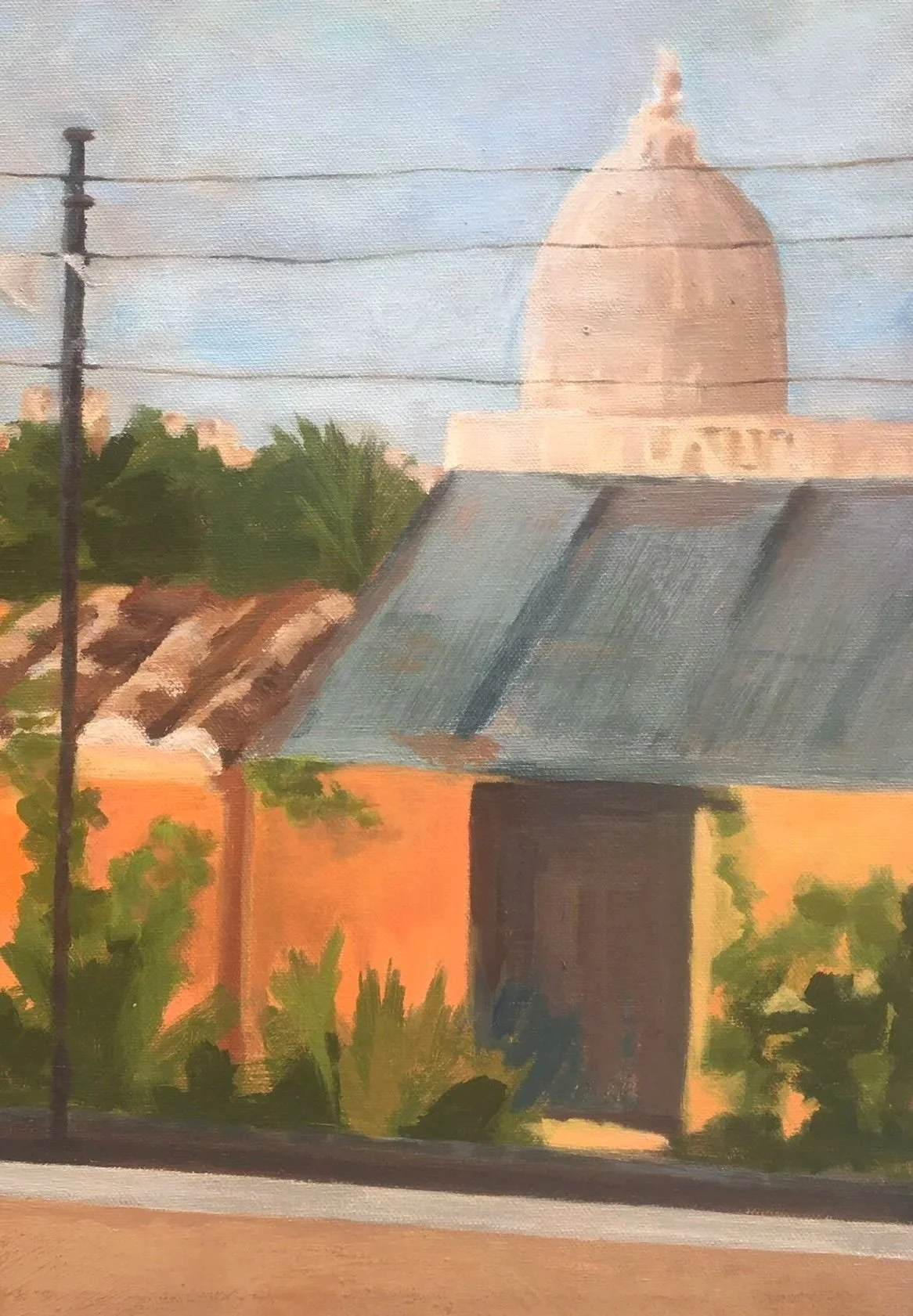 Rome Rooftop View, Acrylic, 16 x 20 inches