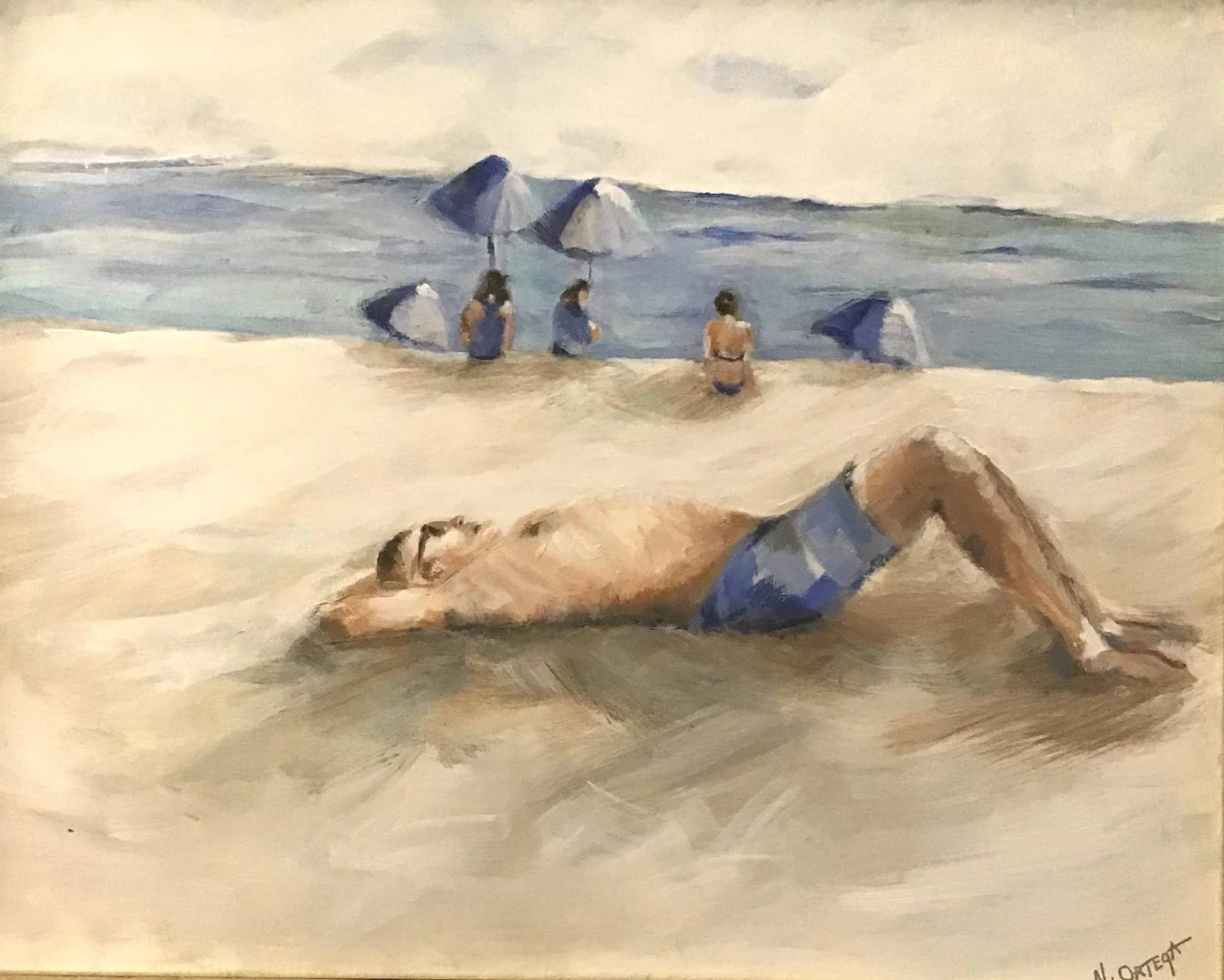 Beach 2, Acrylic, 16 x 20 inches