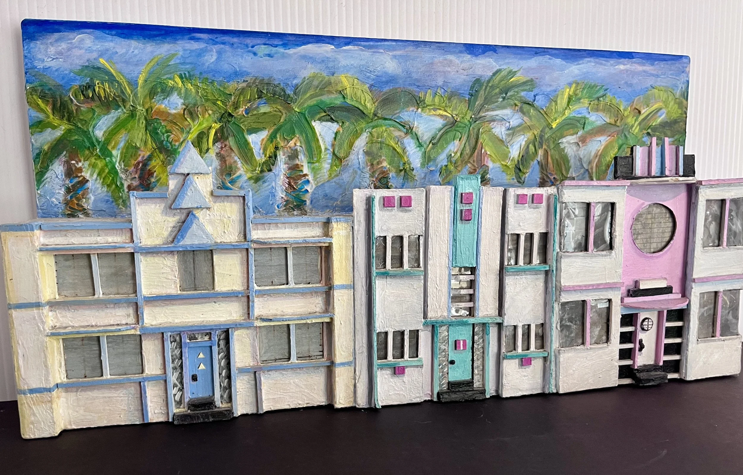 Miami Art Deco Street, 3d Sculpture