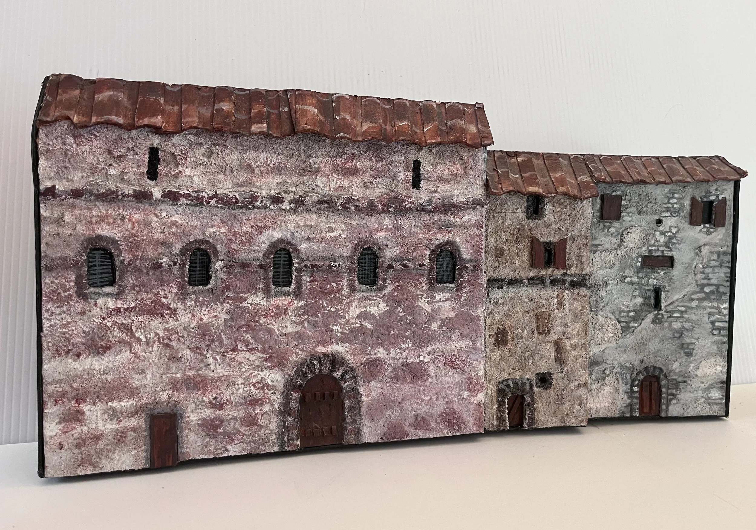 Medieval houses, 3d sculptures