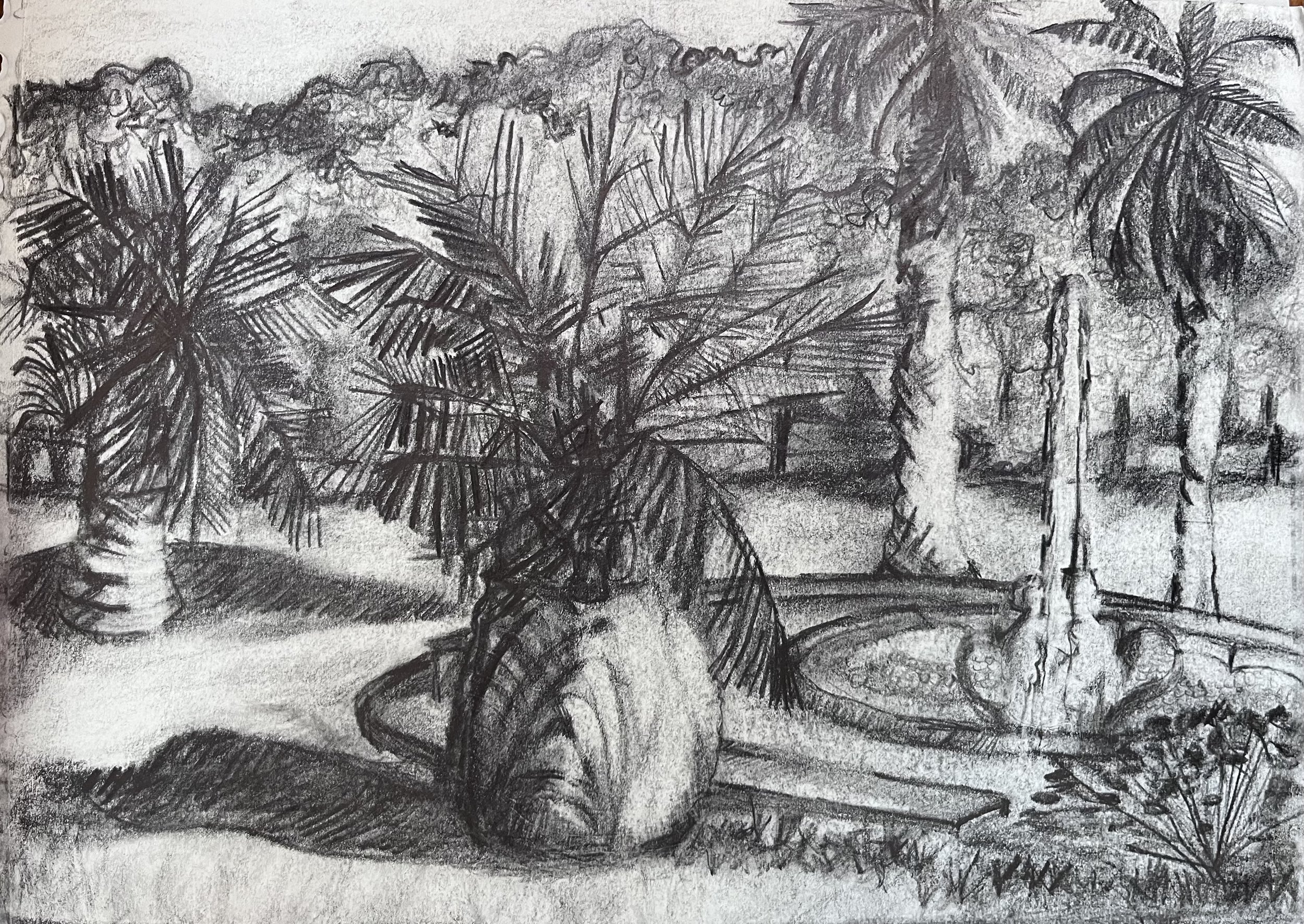 Rome Park, Drawing, 8 x 11 inches