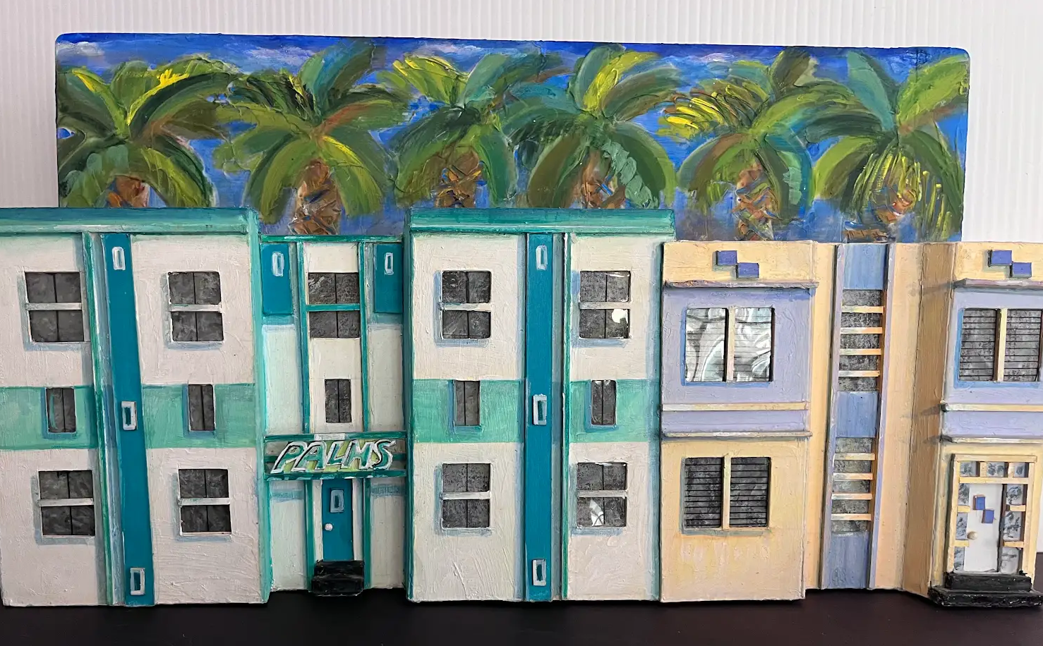 Miami "Palms" Art Deco Street, 3d Scuplture