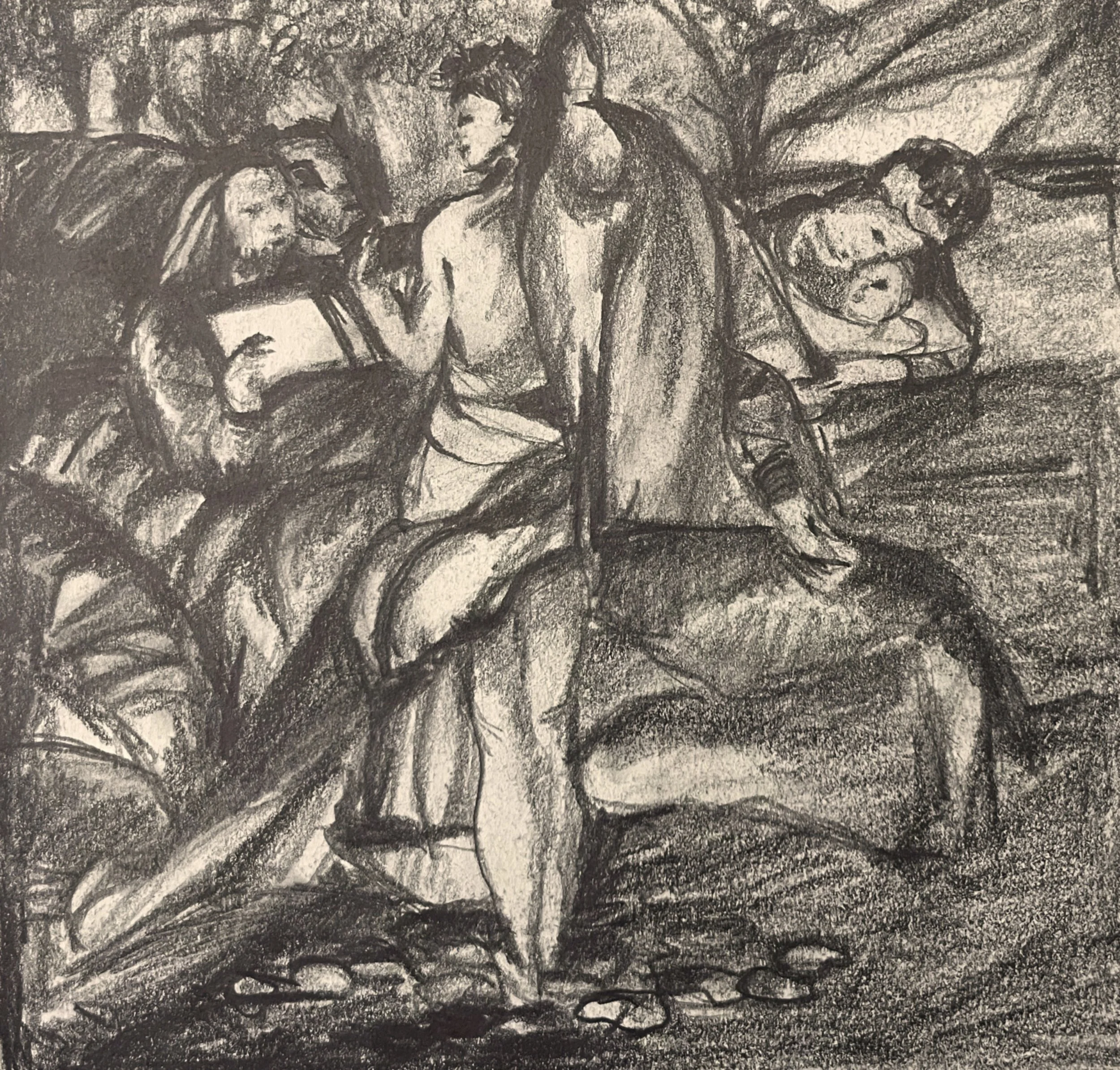 Roman Relief Sculpture, Drawing, 6 1/2 x 6 3/4 inches