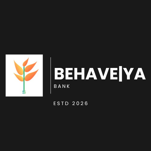 Logo for Behaveiya Bank with a stylized flame and a dollar sign, established in 2026.