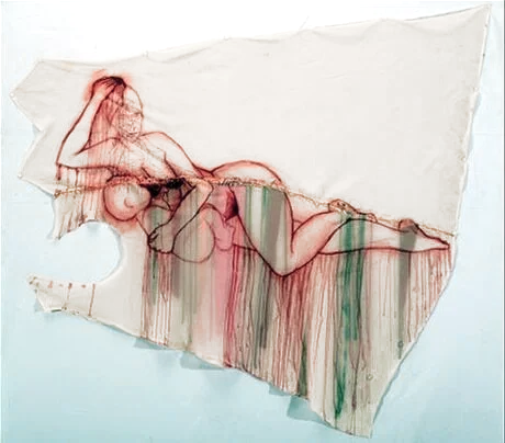 Breastfeeding Body. Bleeding Milk.