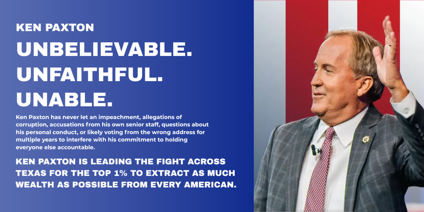 Ken Paxton Official Website Homepage Main Image
