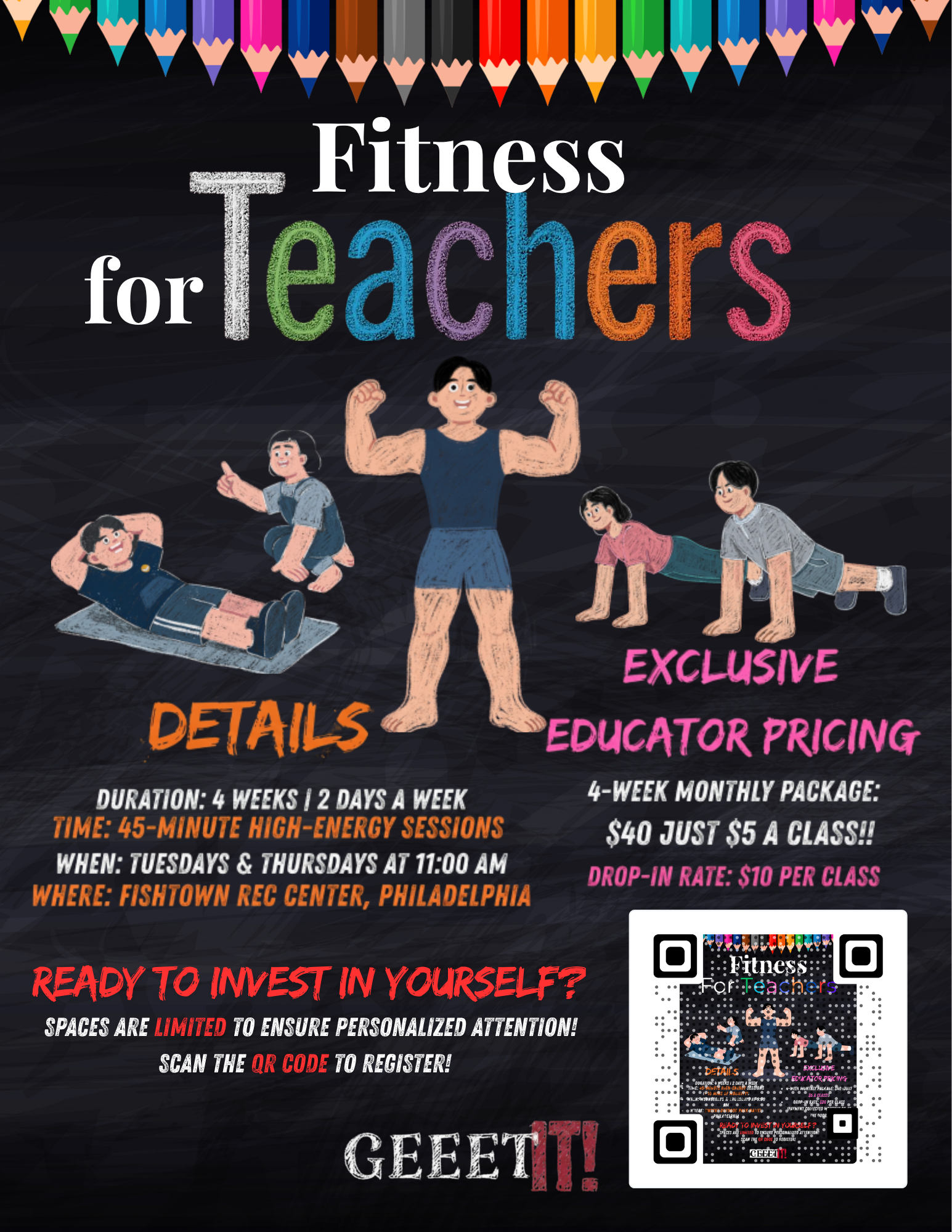 Fitness classes for teachers