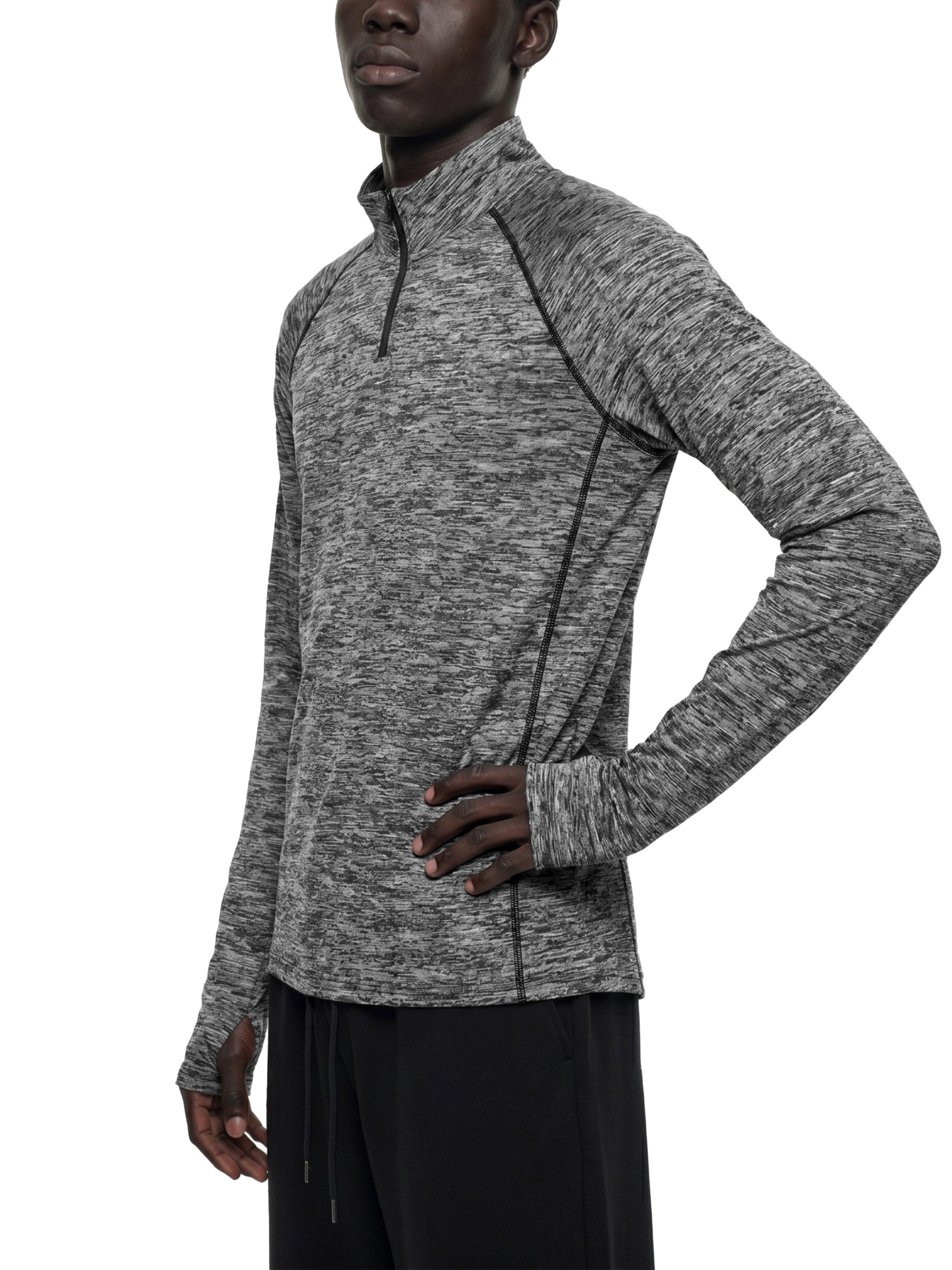 Men's Quarter-Zip Performance Long Sleeve T-Shirt