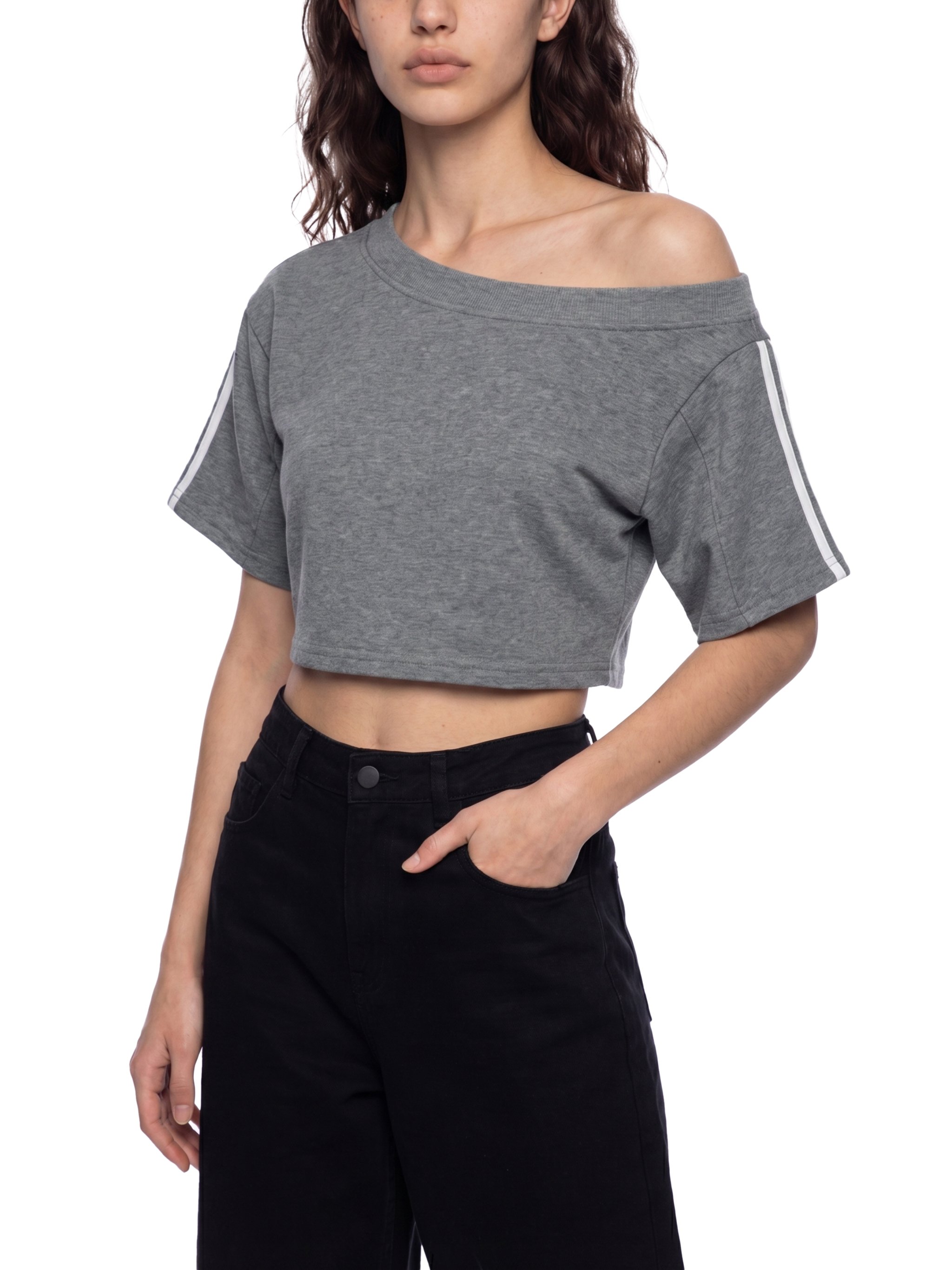 Women's Off-the-Shoulder Crop T-Shirt