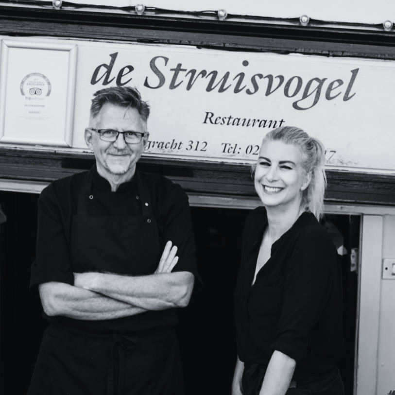 Chef and owner Restaurant de Struisvogel in the heart of Amsterdam.