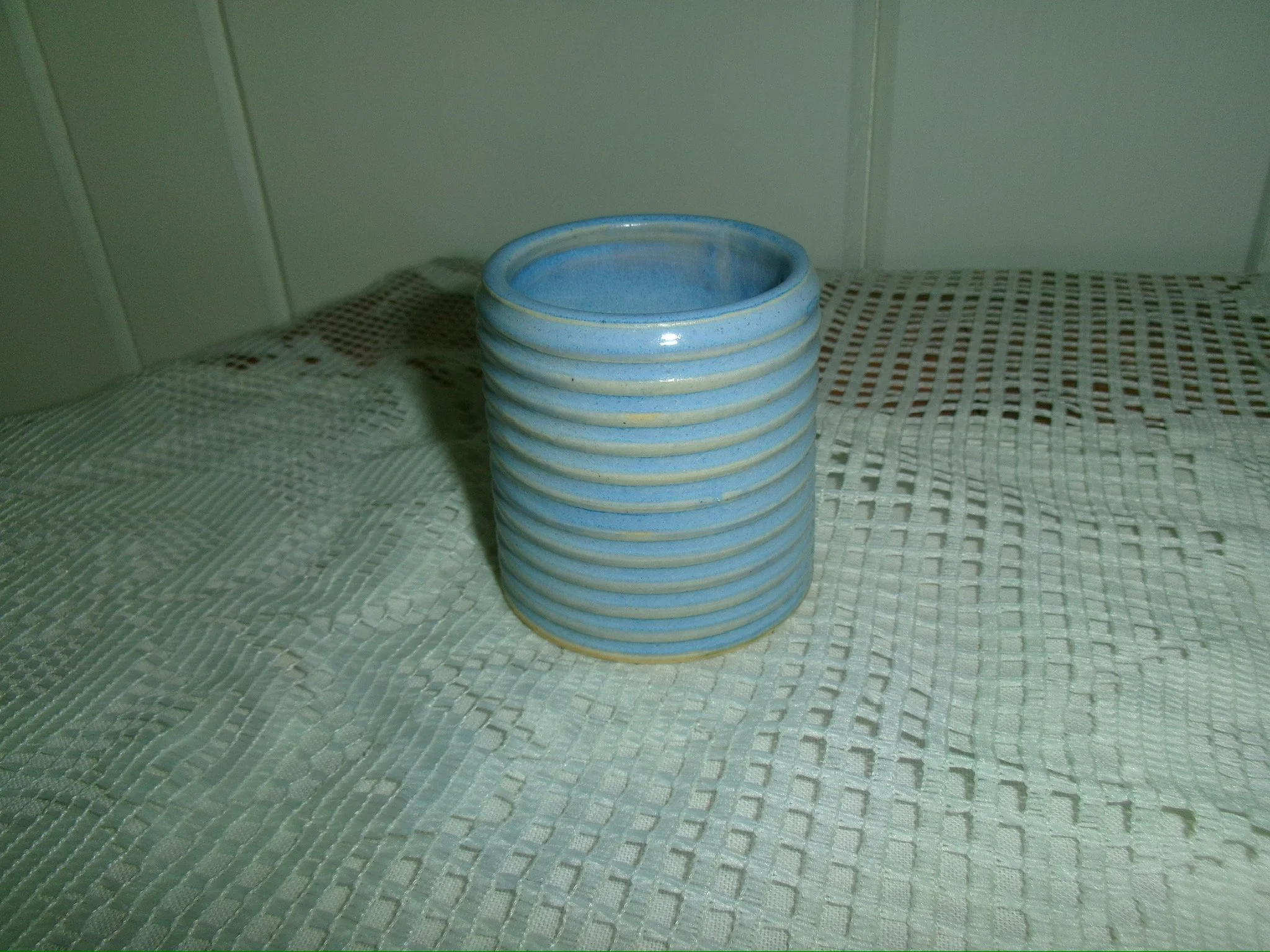 Sky Blue Ribbed Cup