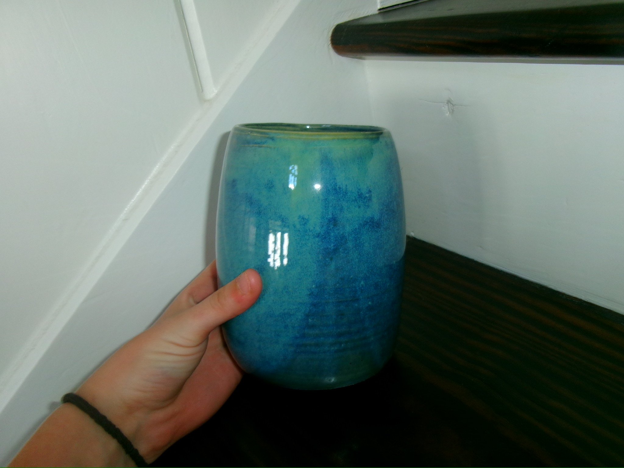 Blue beetle vase