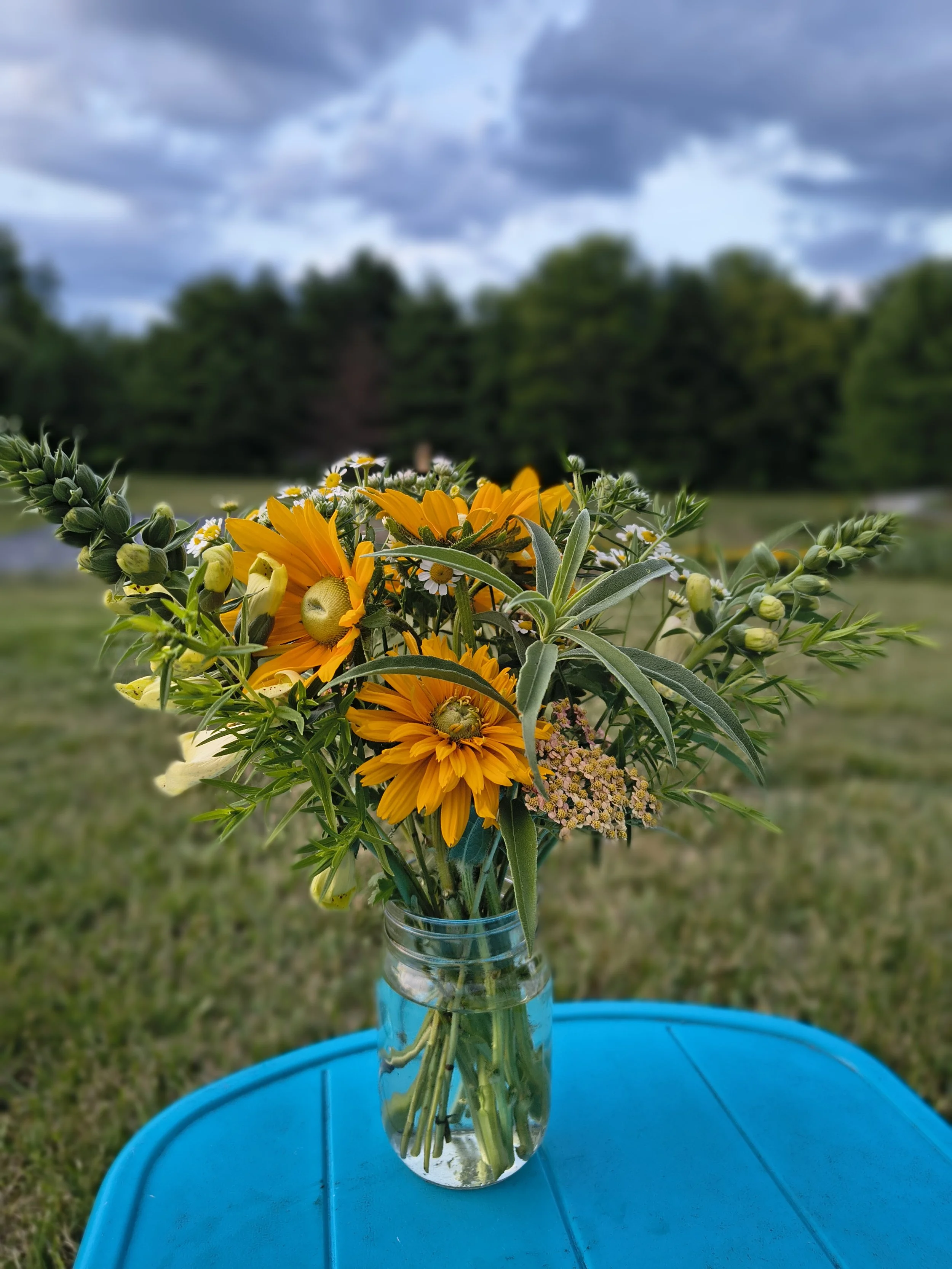 Mason jar arrangement