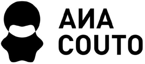 Logo with a stylized character and the text 'ANA COUTO'
