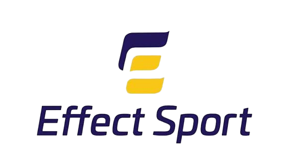 Effect Sport logo with stylized letters and a colorful bar.