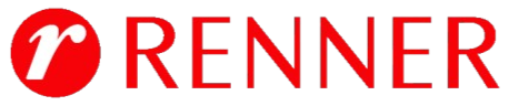 Red logo with a lowercase 'r' and the word 'RENNER' in red uppercase letters.
