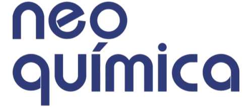 Logo with the words "neoquímica" in blue text.