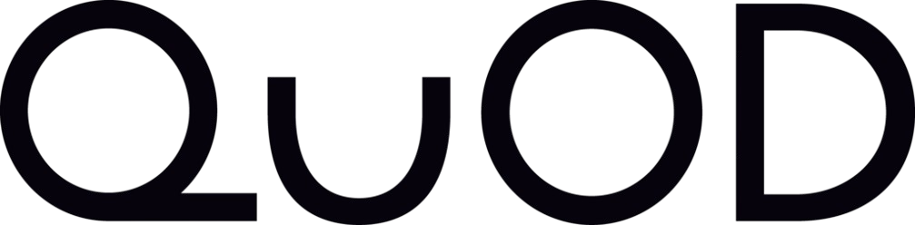 The word 'QUIDD' in large black letters on a transparent background.