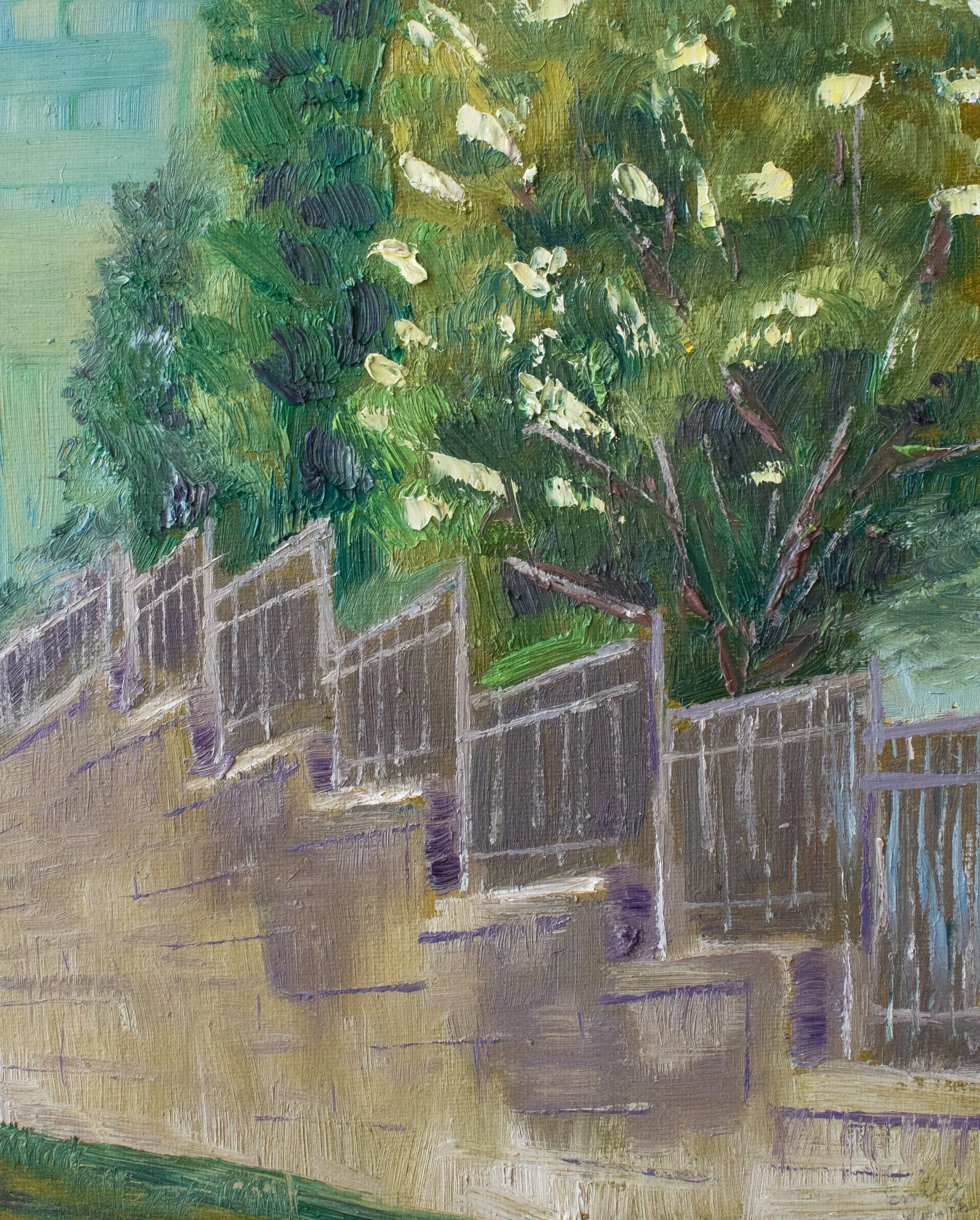 Barricade, Oil on canvas panel, 8x 10 inches, 2025