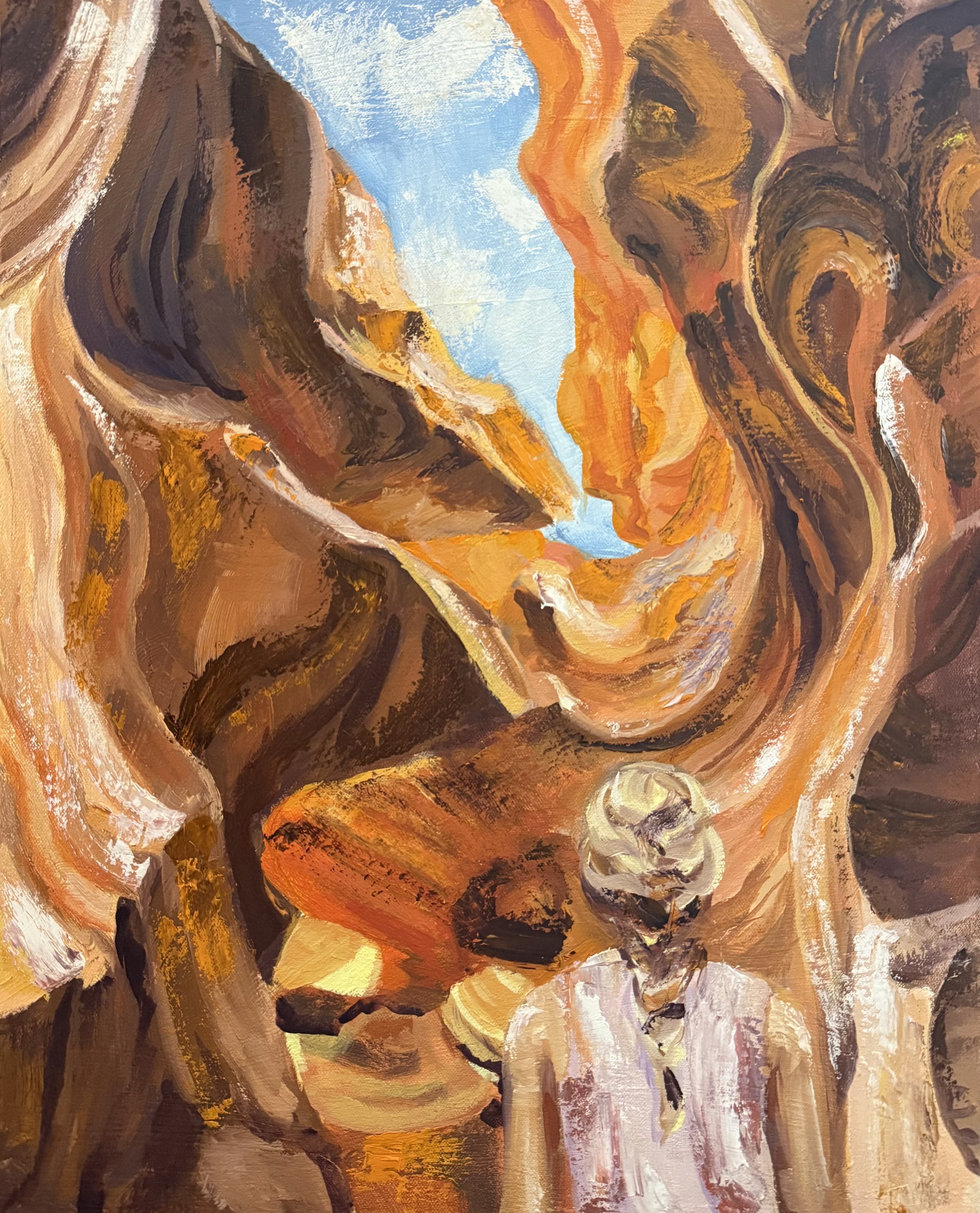 Antelope Canyon, Oil on canvas, 16x20 inches, February 2026