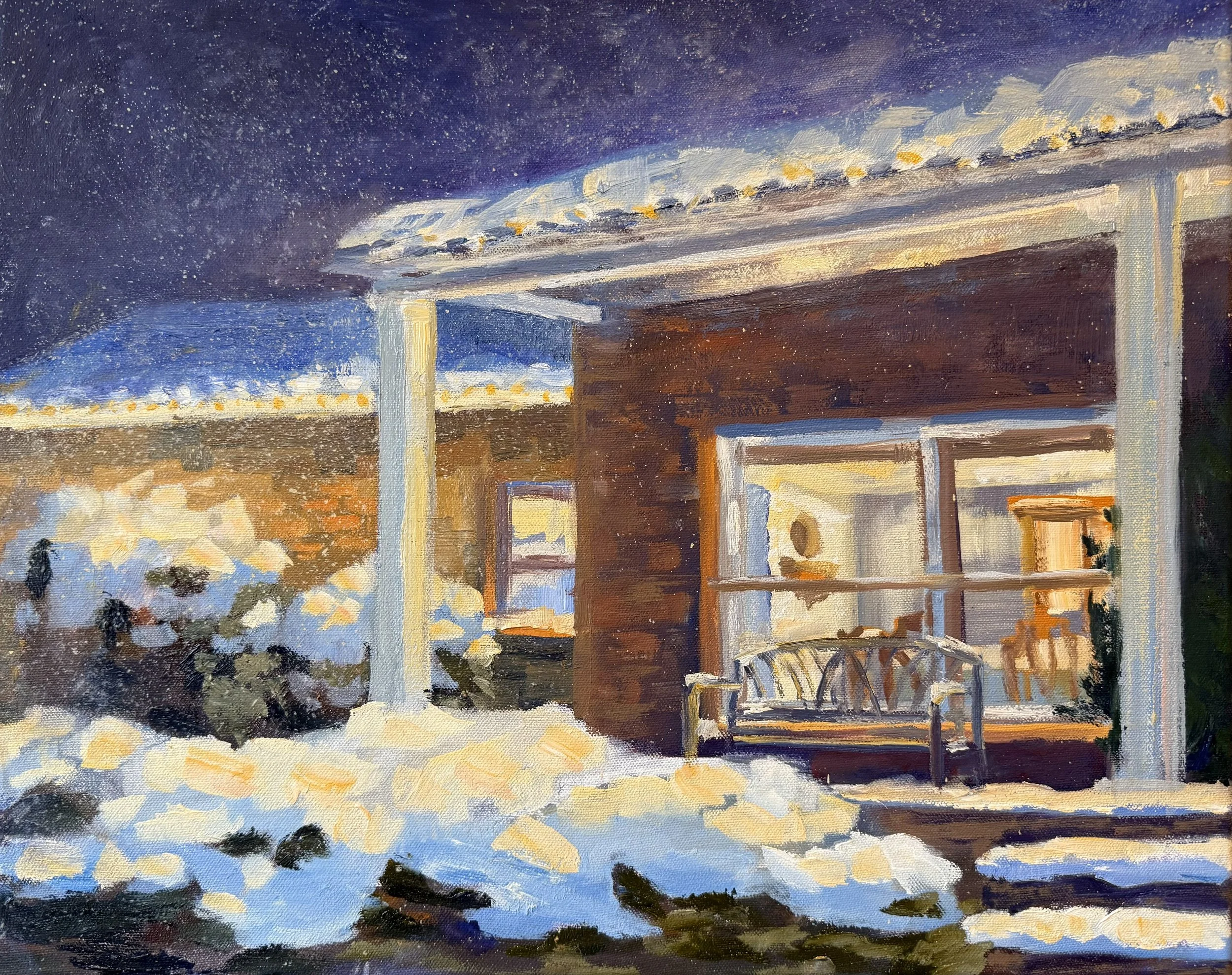Winter Warmth, Oil on canvas, 16x20 inches, 2025