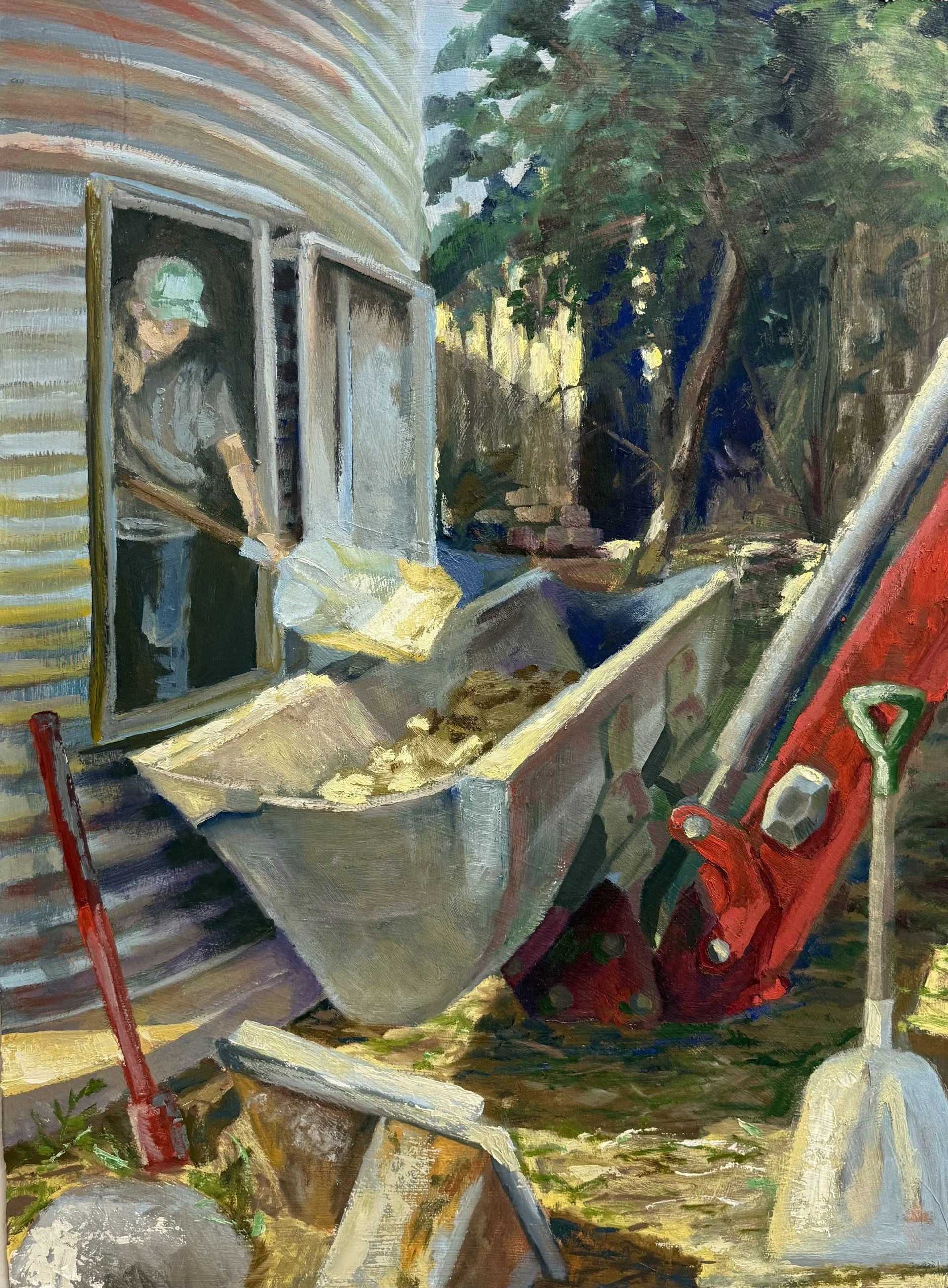 Rotten Luck, oil on paper, 22x30 inches, 2025