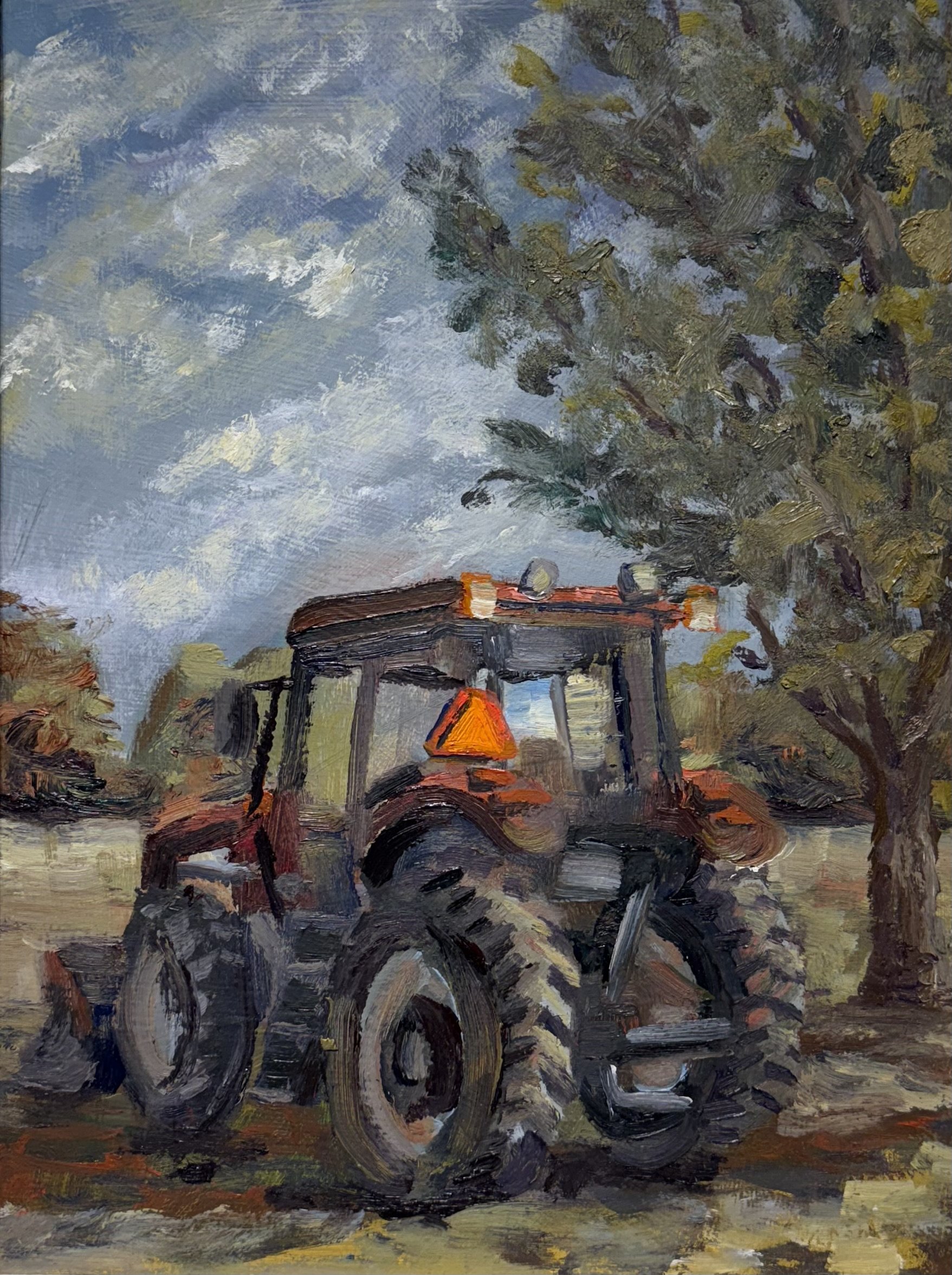 Scoop in my Backyard, oil on paper, 12x16, October 2025
