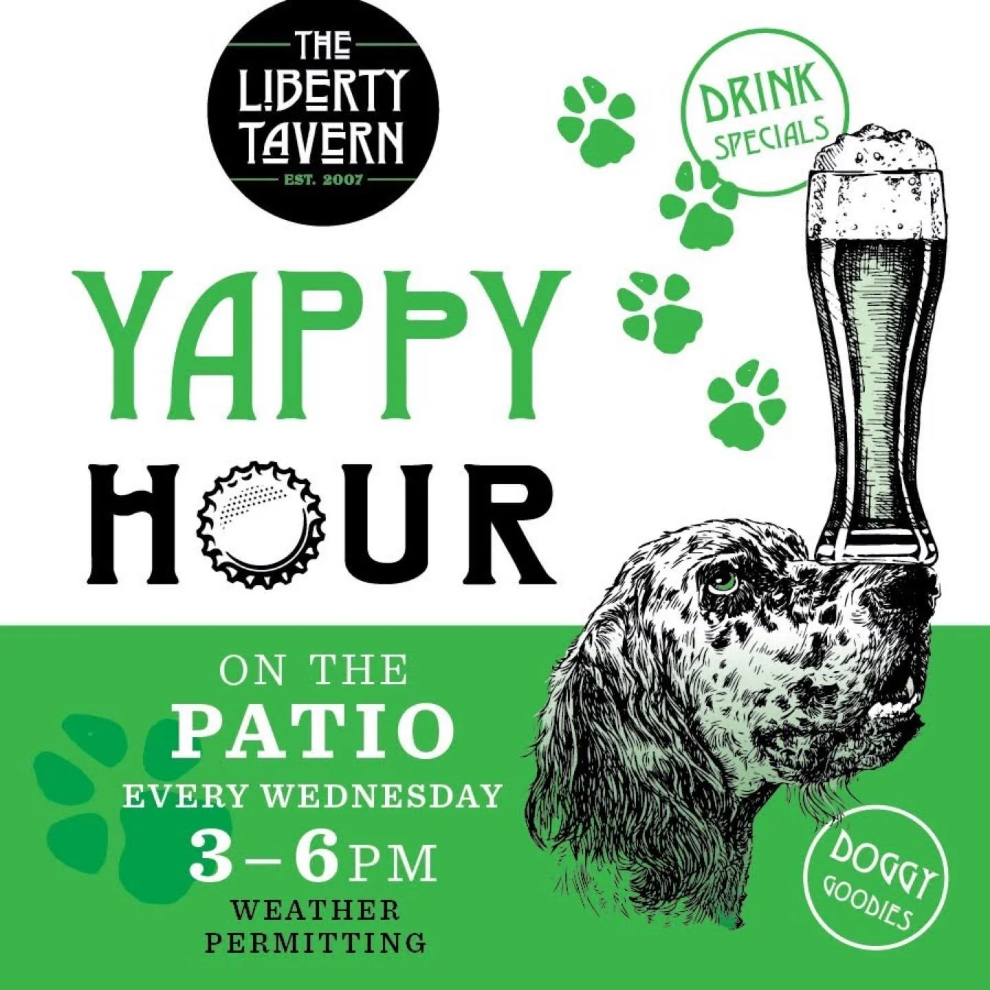 🐾🍺🕶
#yappyhour #drinkswithdogs #pupsonthepatio #yappyhourposter