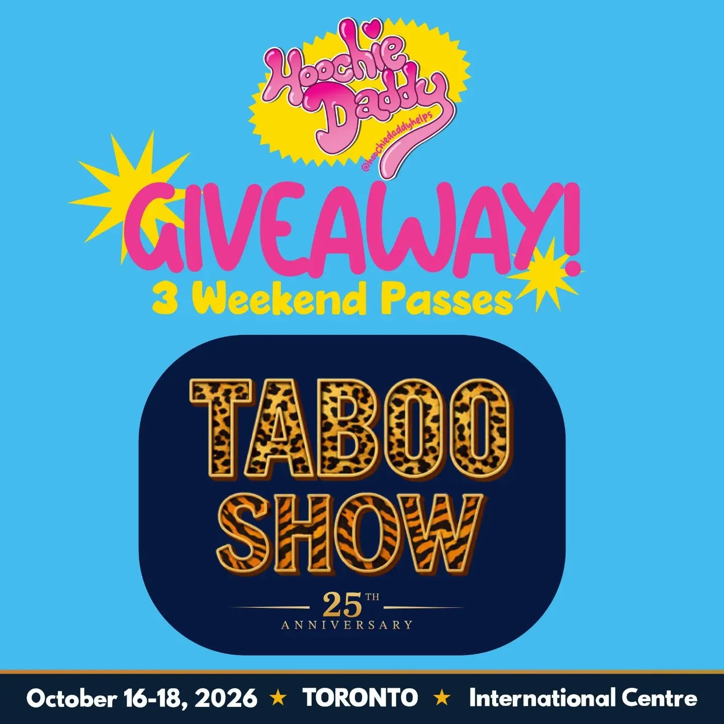 ** 3 x Weekend Pass Giveaway! **

Hey folx! I am so excited to announce that I will be exhibiting my coaching services at the Toronto Taboo Show October 16th to 18th!

You can find me among the carnal delights of the @forbiddenfruitkinkymarkets where