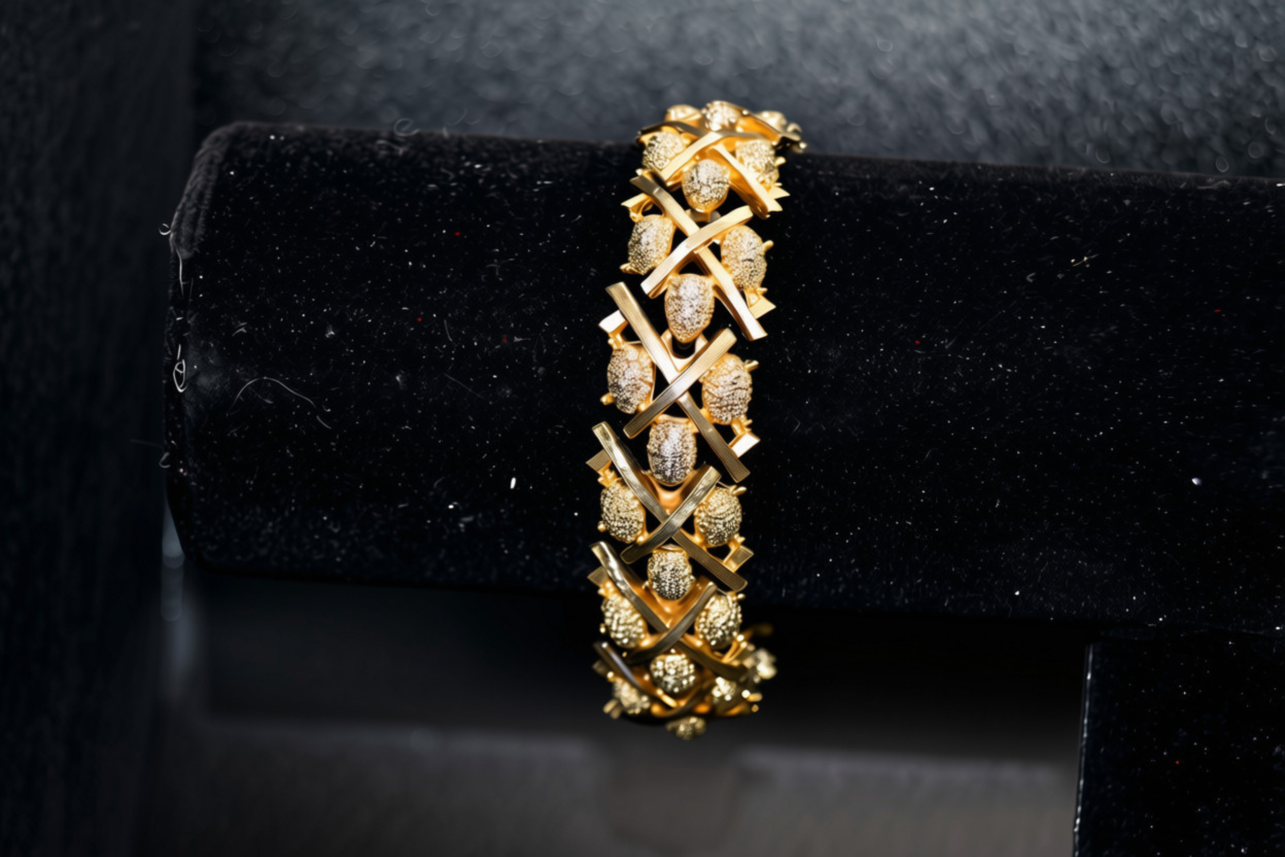 Vintage Arthur Pepper "Gilded Lattice" Statement Bracelet