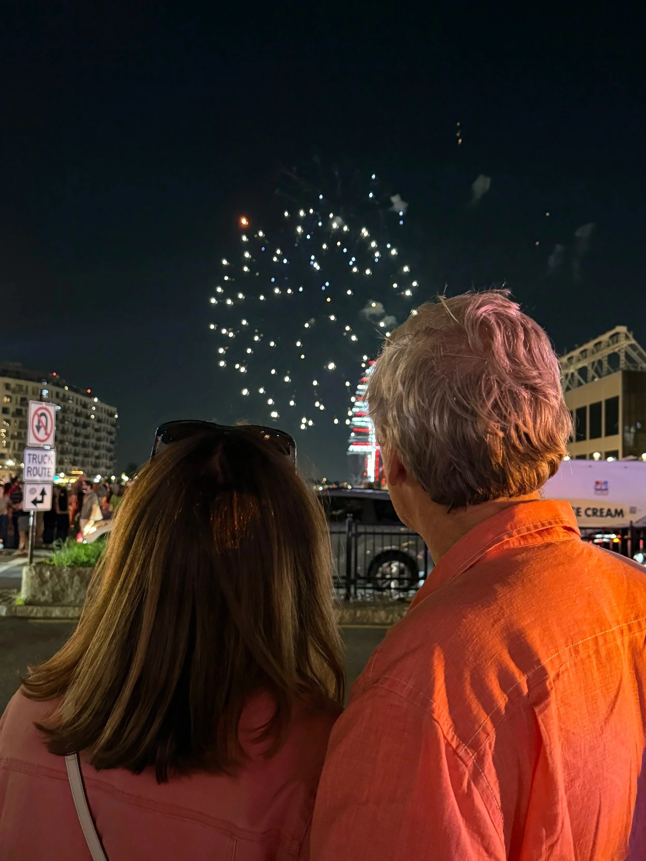 Watching fireworks