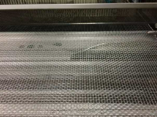 Close-up of open structure woven fabric