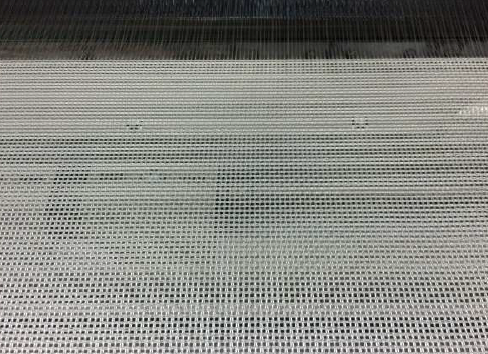 Close-up of Leno or twist weave woven fabric