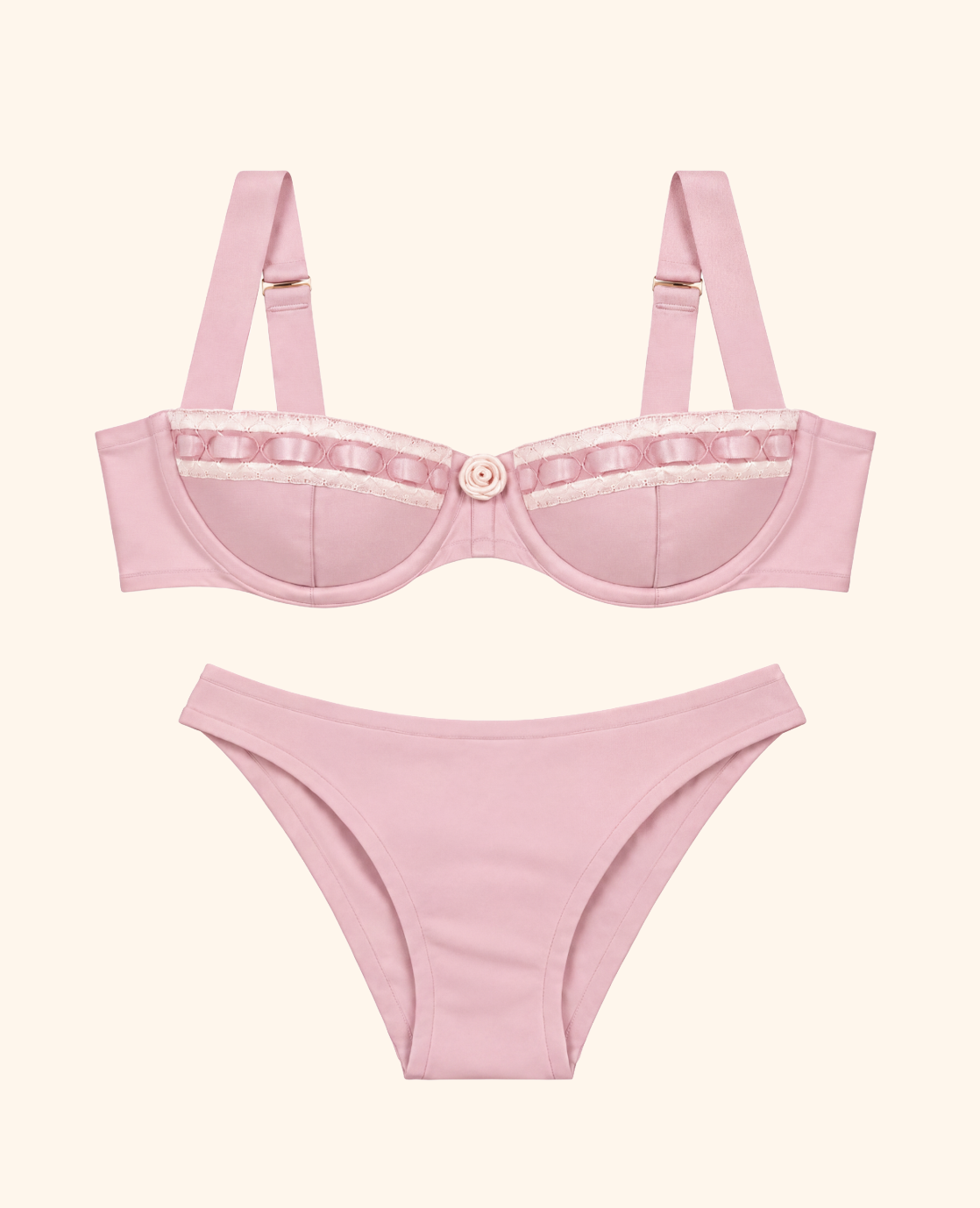 Pink Petal Balconette Swimwear Set