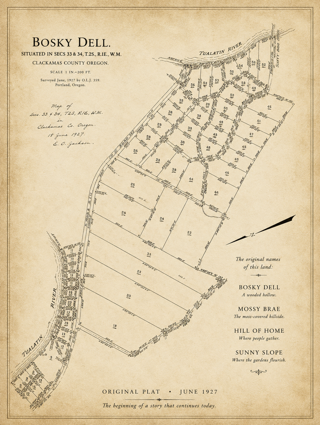 Bosky Dell Plot Map