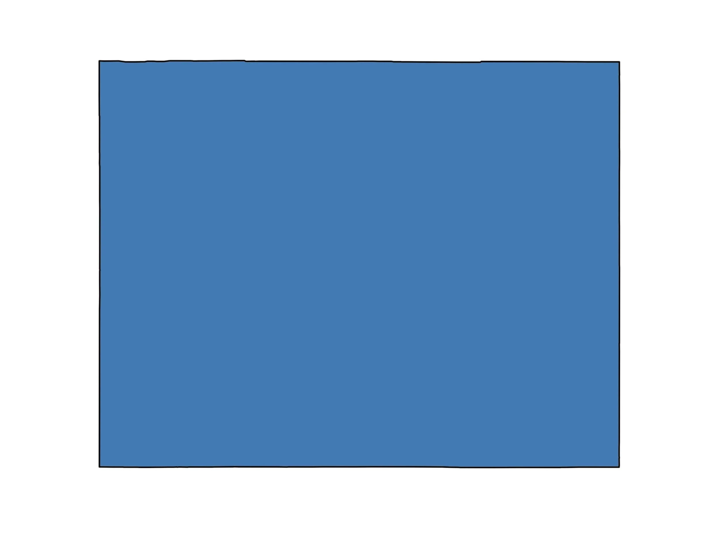 State outline of Wyoming.