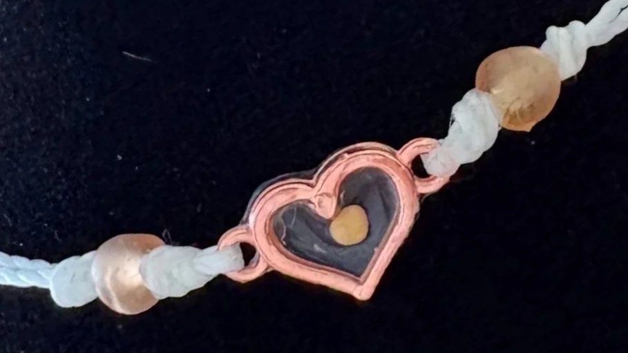 Rose Gold Heart with mustard seed symbolizing Faith is Power