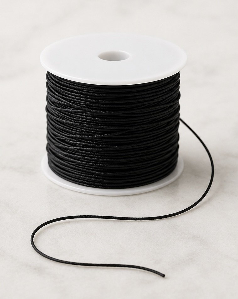 5 mm black cord for bracelet making