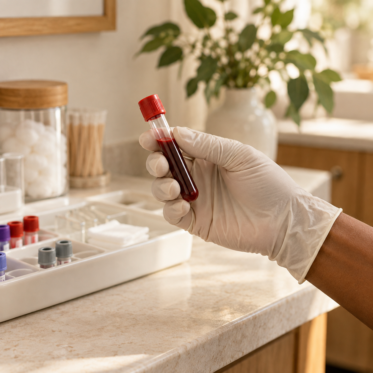 Blood sample collection for comprehensive naturopathic lab testing