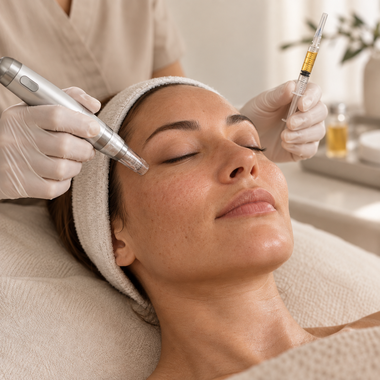 SkinPen microneedling and PRP treatment for skin rejuvenation