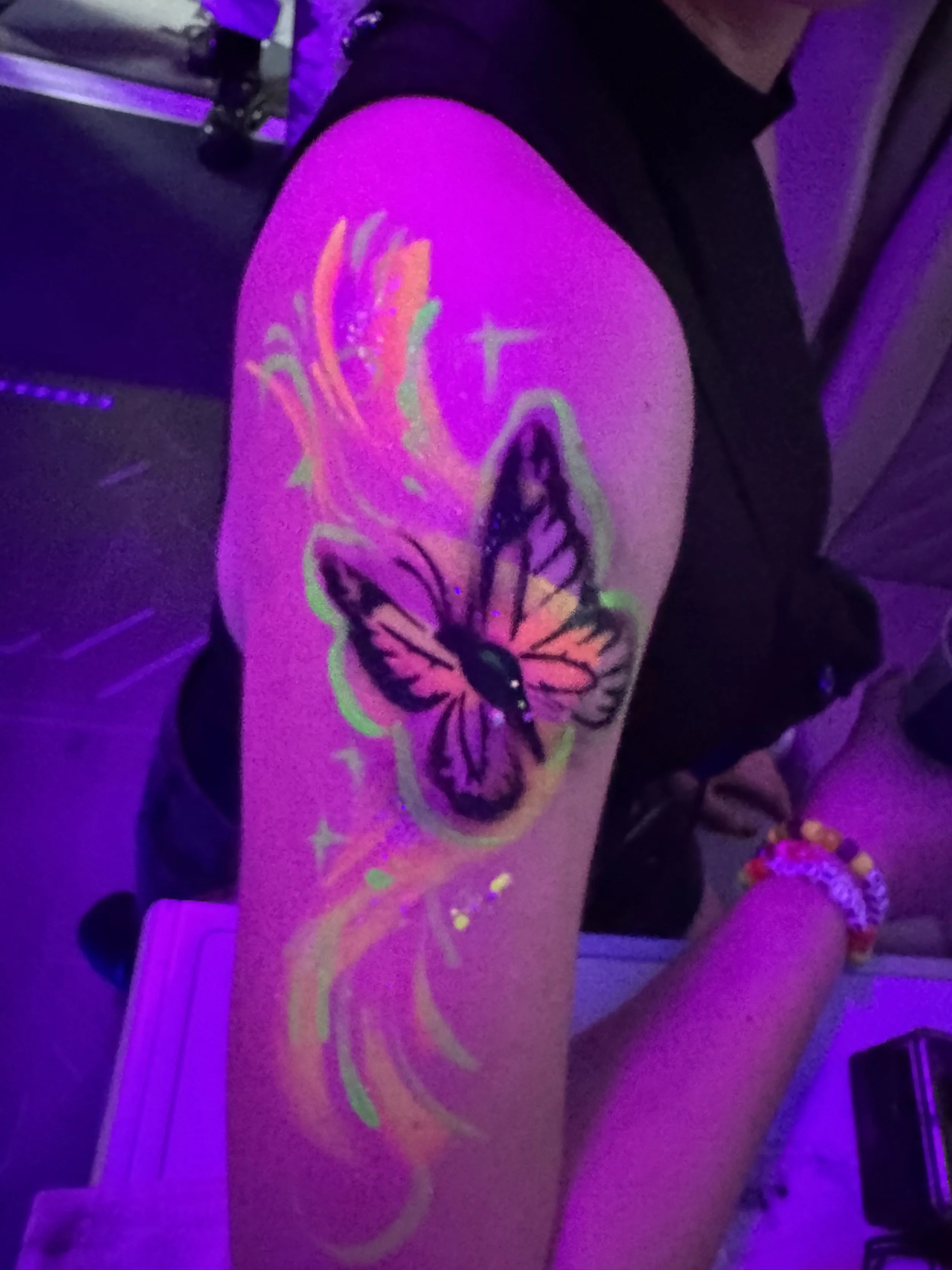 UV neon tattoo