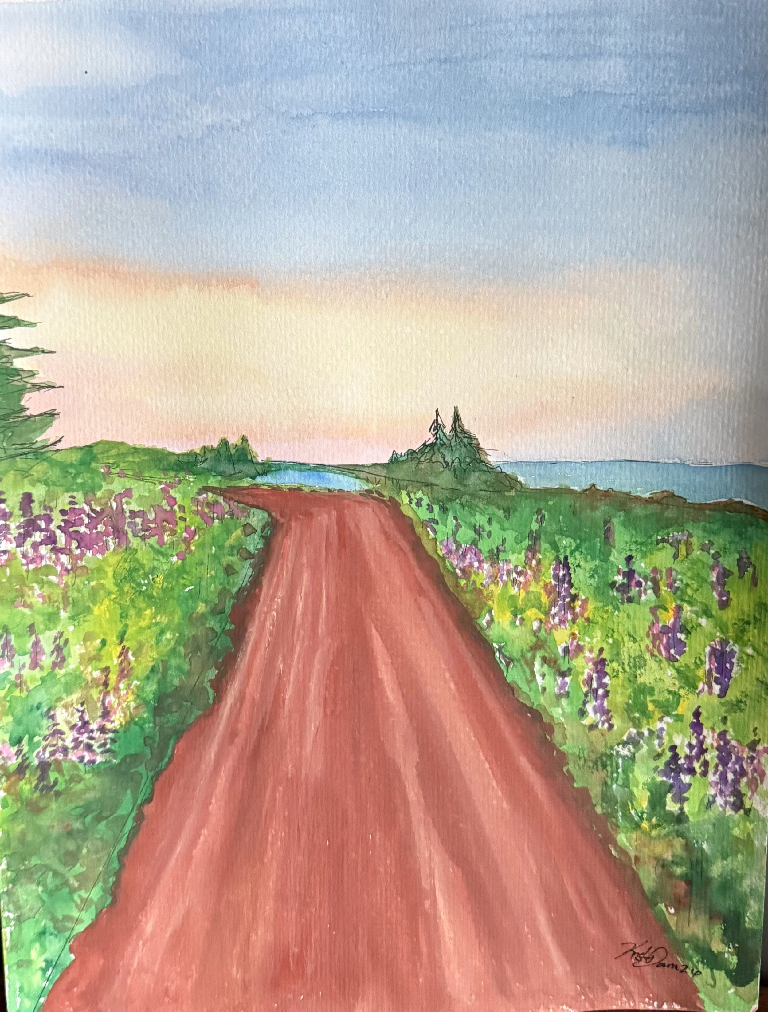 Clay Road with Lupin Splashes
