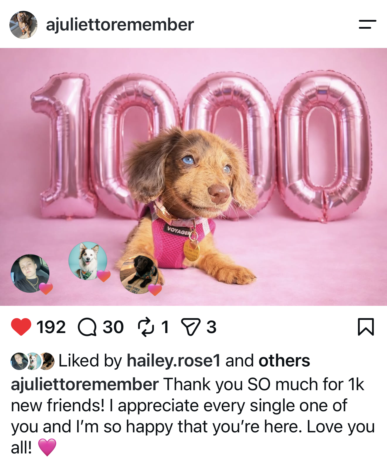 Juliet's Instagram