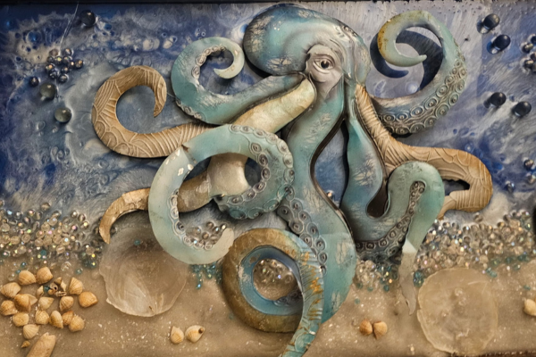 Squid in the Sea Custom Artwork