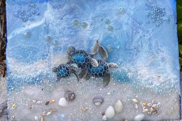Turtle in the Sea Custom artwork