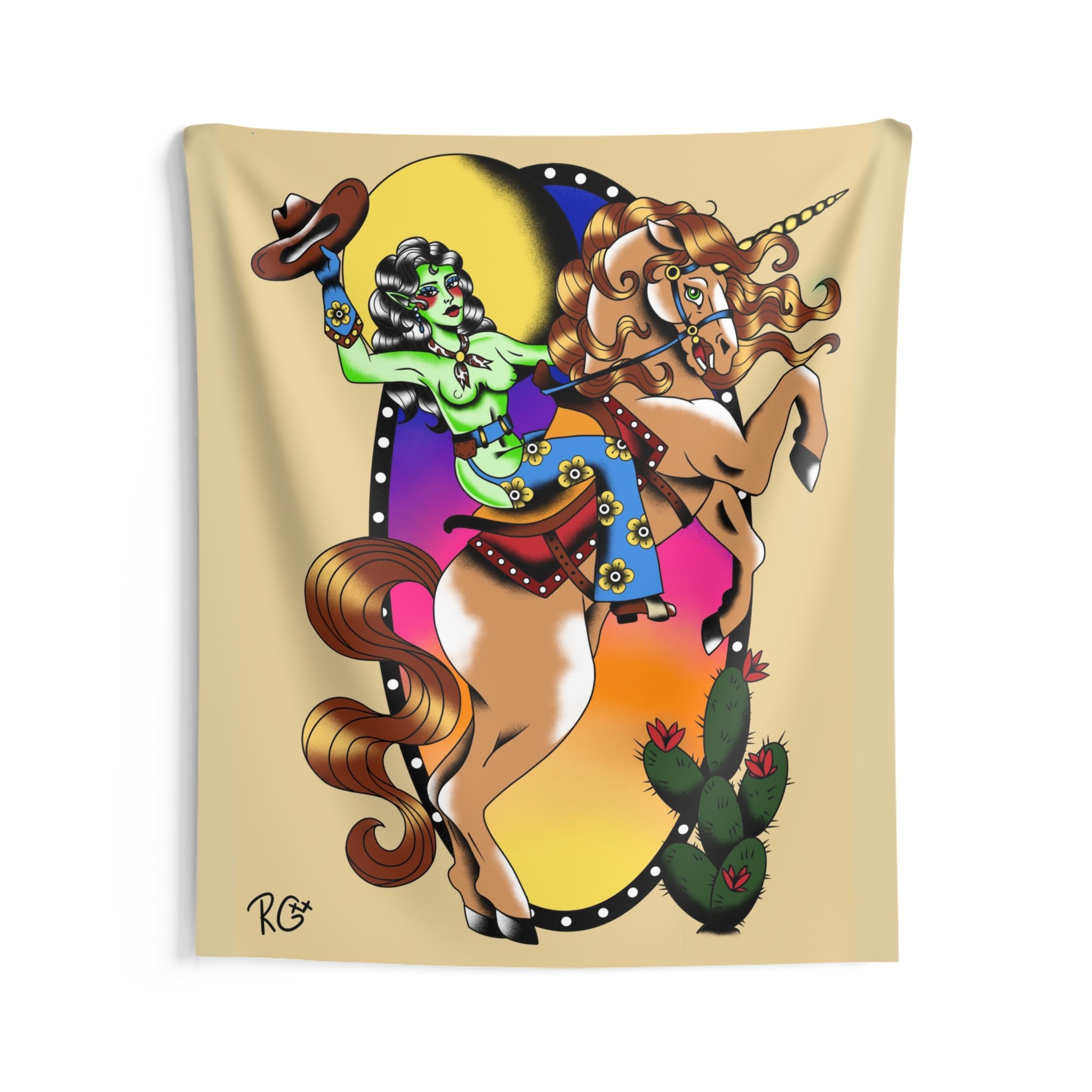 Fantasy Cowgirl Tapestry