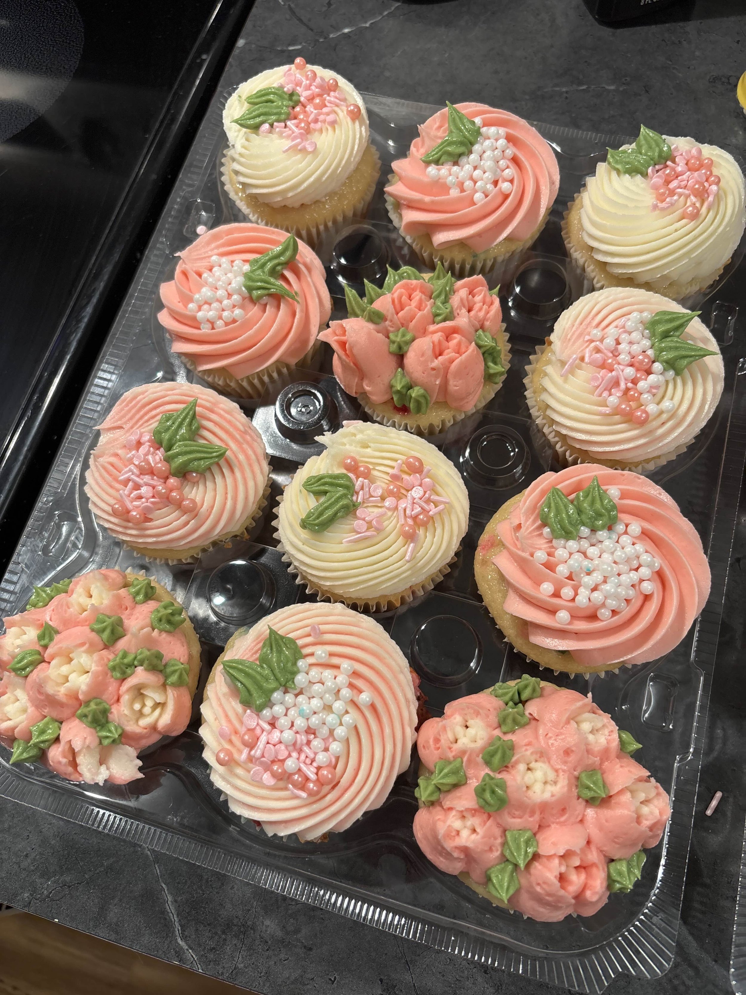 Confetti cupcakes with vanilla buttercream