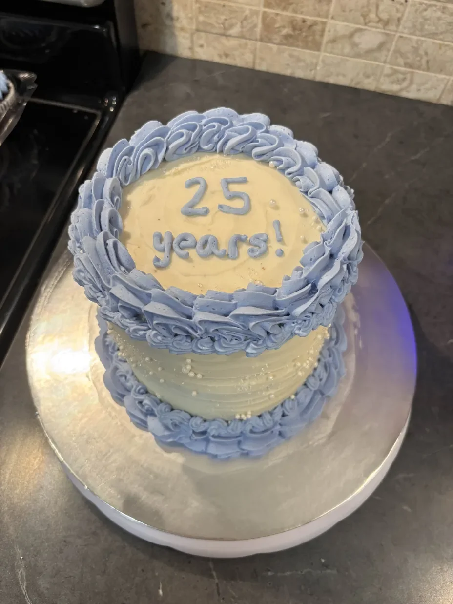 6 inch 3 layer Chocolate Cake with Vanilla Buttercream