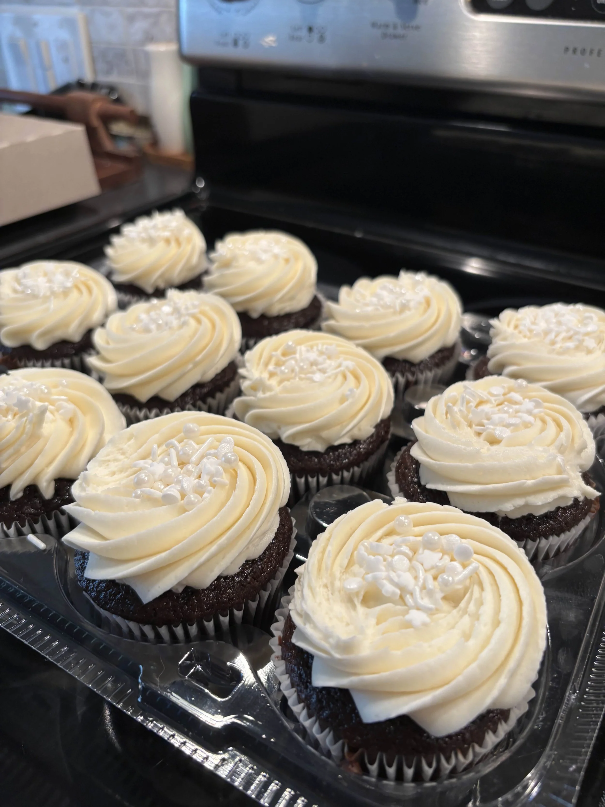 Chocolate with vanilla buttercream