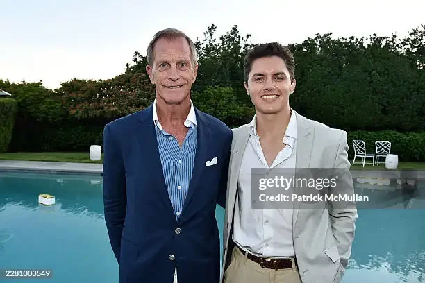 SAGAPONACK, NY - JUNE 13: Chris Levine and Lucas Perry attend as Dana and Richard Kirshenbaum and Emberli Pridham Host Hamptons Cocktail Party Benefiting The Princess Grace Foundation on June 13, 2026 in Sagaponack, New York. (Photo by Patrick McMull